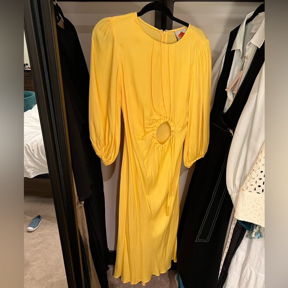 Farm Rio Yellow Midi Dress